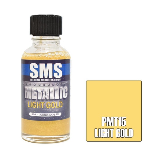 PMT15 Metallic Acrylic Lacquer LIGHT GOLD 30ml