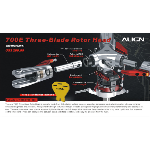 700E Three-Blade Rotor Head H70H008