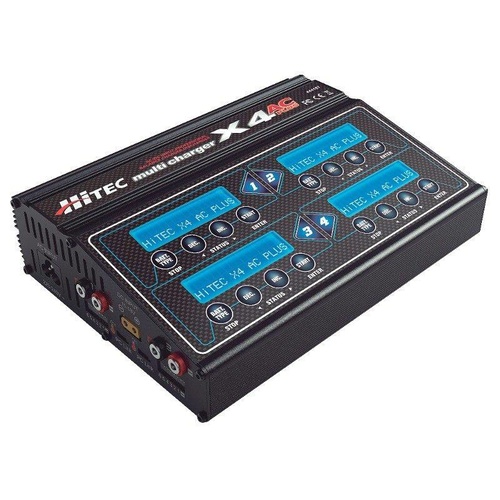 Hitec x4 AC Plus Multi Charger AC/DC, 4 Output, Digital Balancer/Charger w/ Australian Approval HT44167