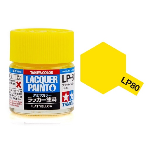 Tamiya LP-80 Flat Yellow 10ml Bottle Lacquer Paint T82180