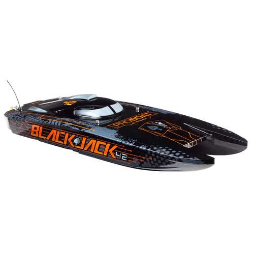 Pro Boat Blackjack 42 Brushless 8S Catamaran, RTR, Black / Orange PRB08043T1